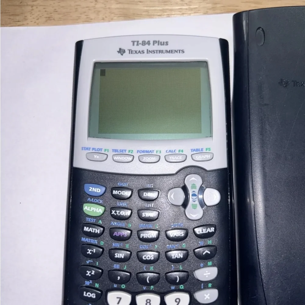Texas Instrument TI 84 Plus Graphing Calculator W Cover Tested